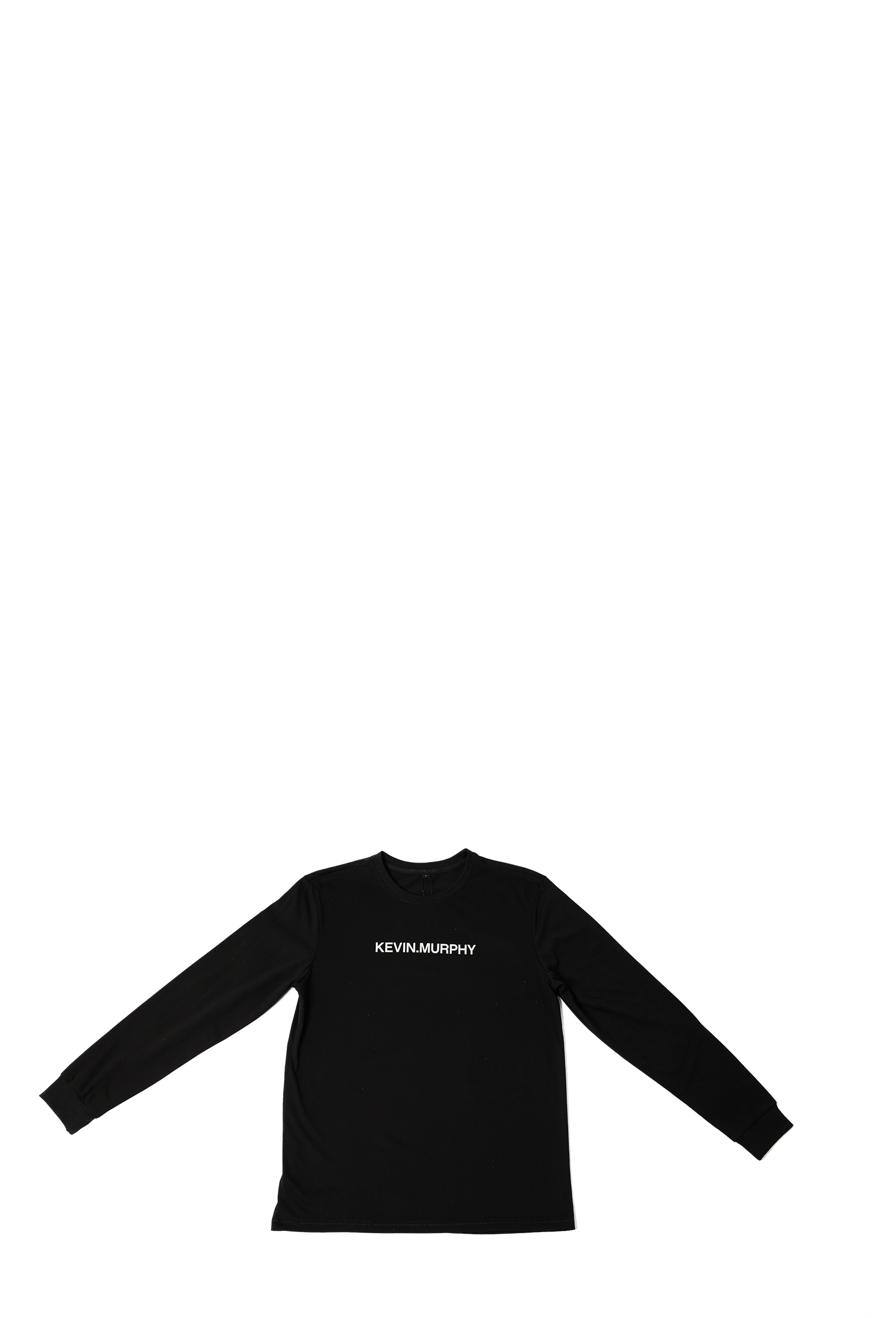THE ESSENTIAL LONG-SLEEVE by KEVIN. MURPHY Cotton T-Shirt, Black Size XS